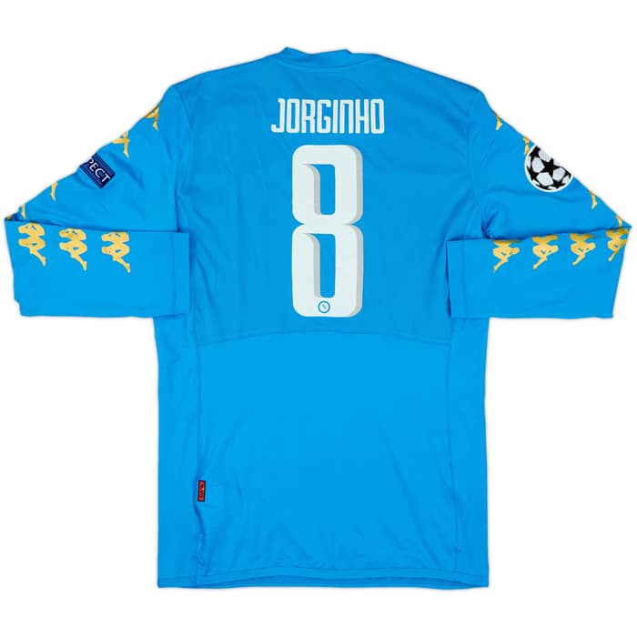 2016-17 Napoli Authentic Home L/S Shirt Jorginho #8 - 9/10 - (L)