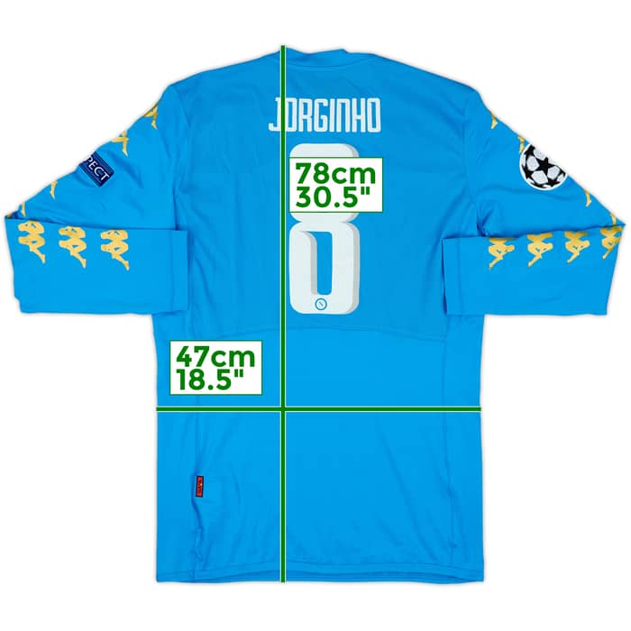 2016-17 Napoli Authentic Home L/S Shirt Jorginho #8 - 9/10 - (L)