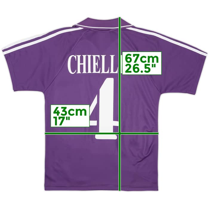 2004-05 Fiorentina Home Shirt Chiellini #4 - 9/10 - (S)
