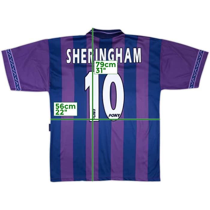 1995-97 Tottenham Away Shirt Sheringham #10 - 8/10 - (M)