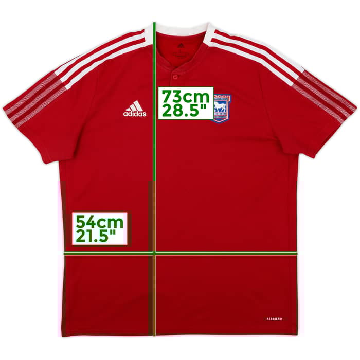 2021-22 Ipswich adidas Polo Shirt - 8/10 - (L)
