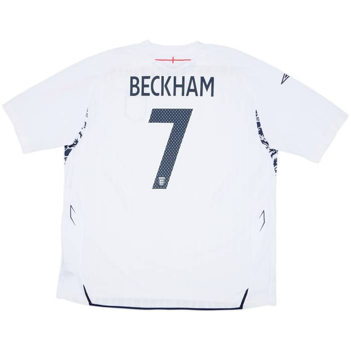 2007-09 England Home Shirt Beckham #7 - 10/10 - (3XL)