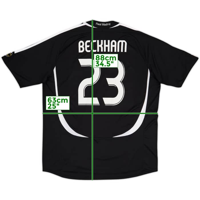 2006-07 Real Madrid Away Shirt Beckham #23 - 8/10 - (XXL)