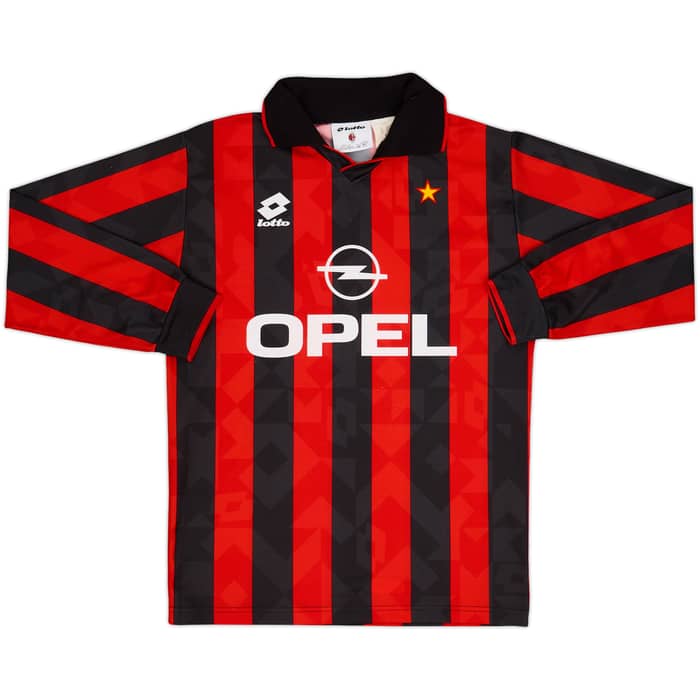 1994-95 AC Milan Home L/S Shirt - 8/10 - (S)