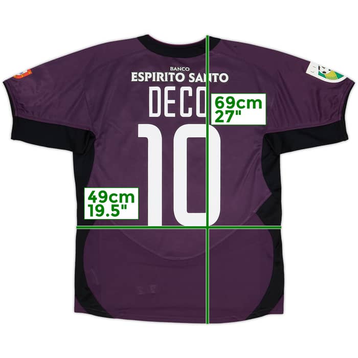 Camiseta de visitante del Porto 2003-04 Deco #10 - 7/10 - (Niños XL)