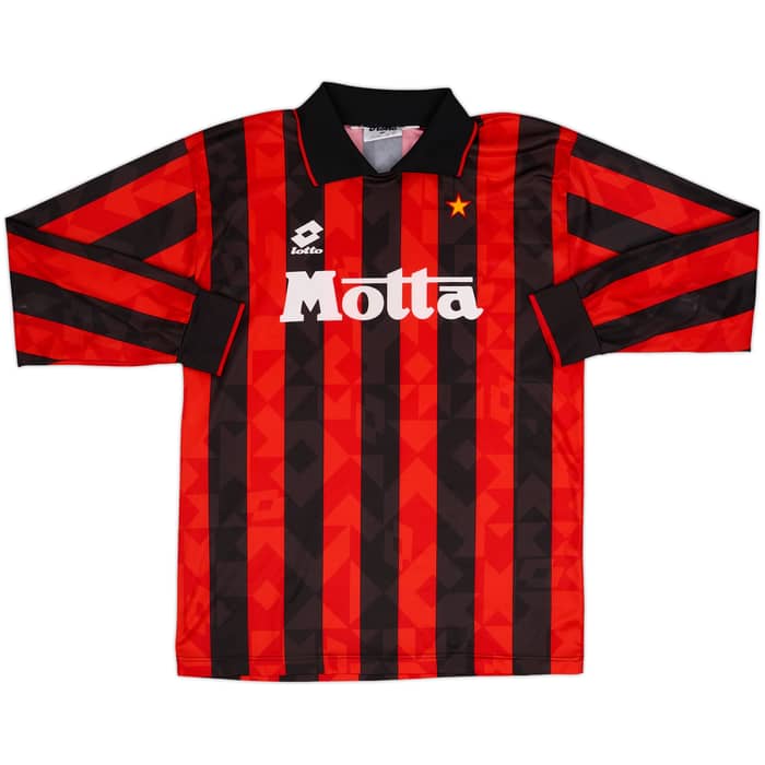 1993-94 AC Milan Home L/S Shirt - 8/10 - (L)
