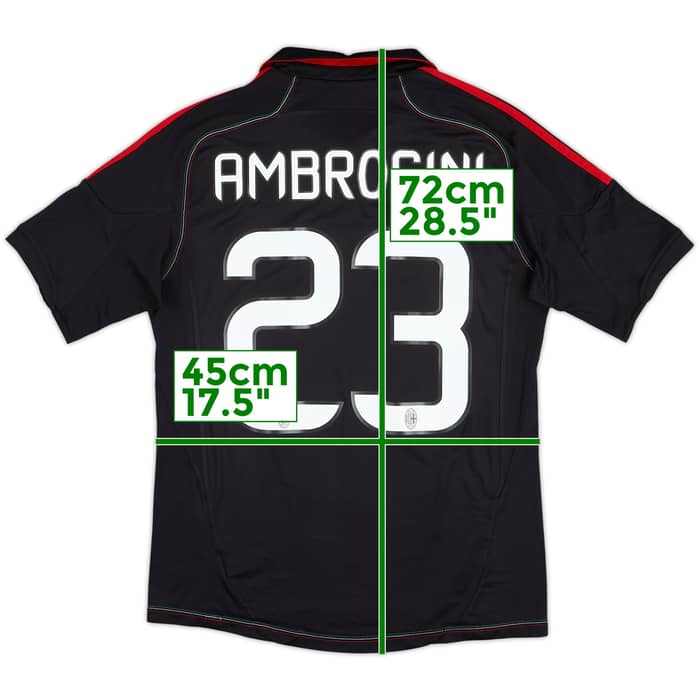 Camiseta de la tercera equipación del AC Milan 2012-13 Ambrosini #23 - 8/10 - (M)