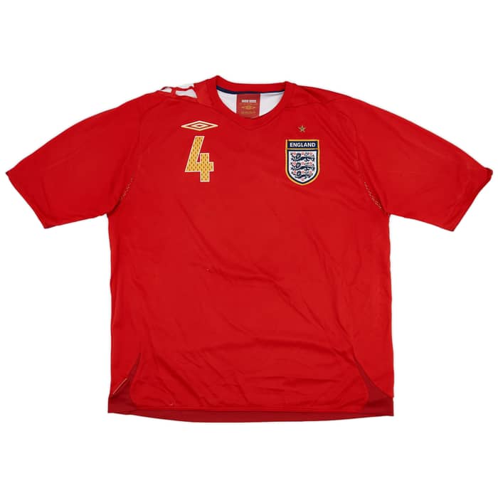 2006-08 England Away Shirt Gerrard #4 - 6/10 - (XXL)