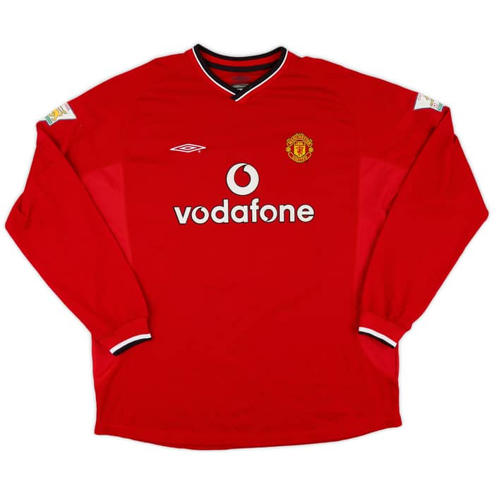 2000-02 Manchester United Home L/S Shirt Solskjaer #20 - 6/10 - (XXL)