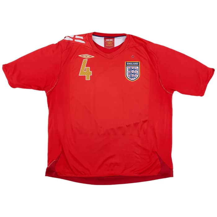 2006-08 England Away Shirt Gerrard #4 - 7/10 - (XXL)