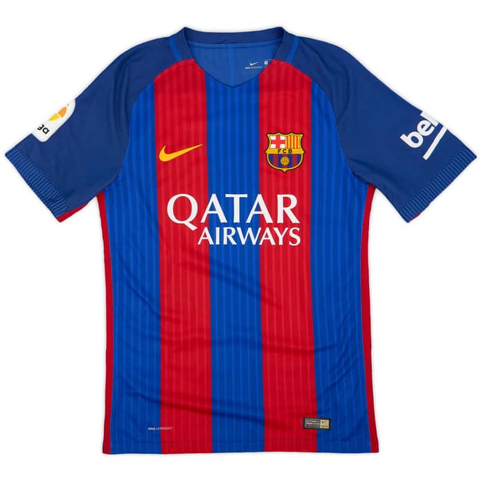 2016-17 Barcelona Authentic Home Shirt Messi #10 - 10/10 - (S)
