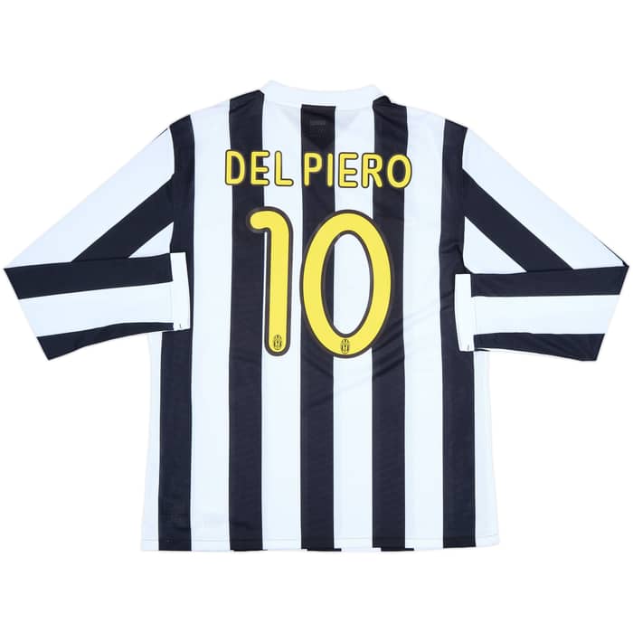 2009-10 Juventus Player Issue Home L/S Shirt Del Piero #10 - 9/10 - (XL)