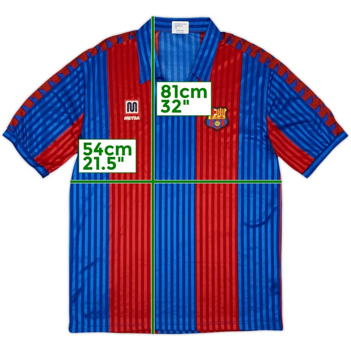 1989-92 Barcelona Home Shirt - 10/10 - (XL)