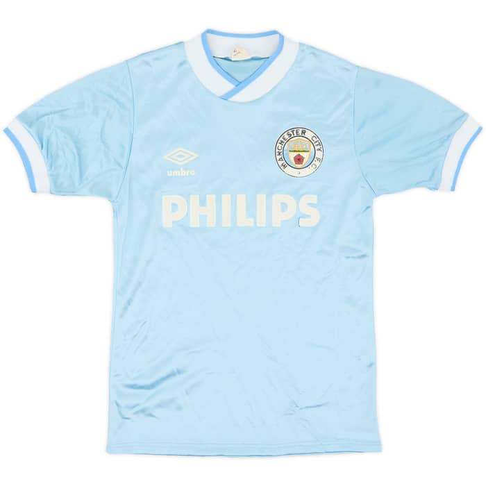1985-87 Manchester City Home Shirt - 4/10 - (L.Boys)