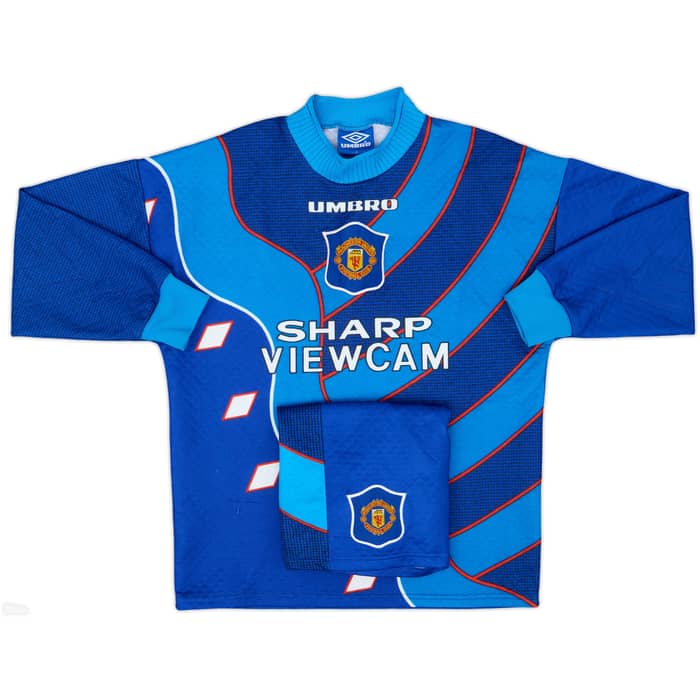 1994-97 Manchester United GK Shirt & Shorts - 8/10 - (Y)