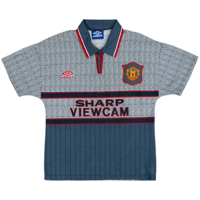 1995-96 Manchester United Away Shirt & Shorts Cantona #7 - 9/10 - (XL.Boys)