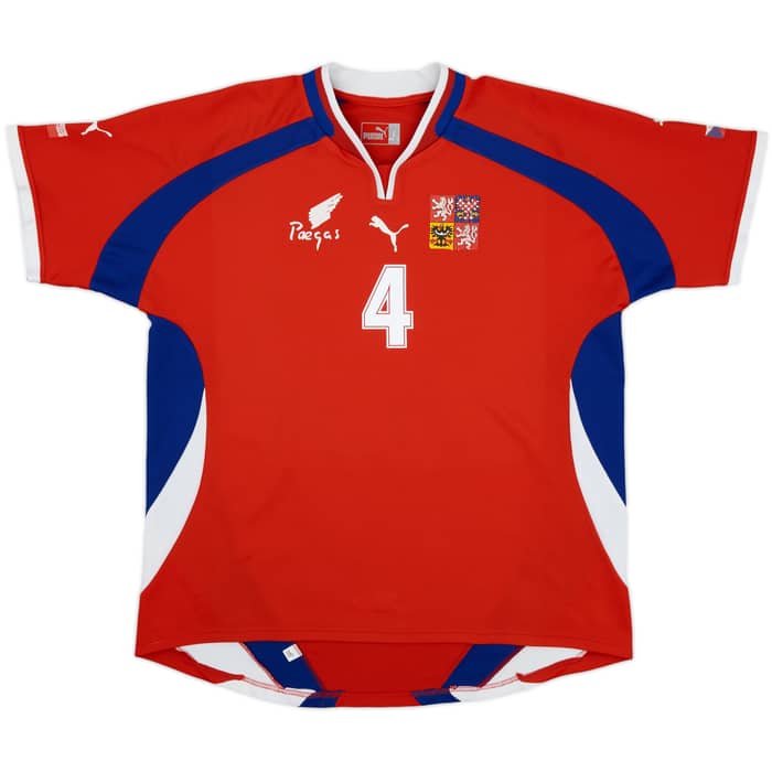 2000-02 Czech Republic Basic Home Shirt Nedved #4 - 5/10 - (L)