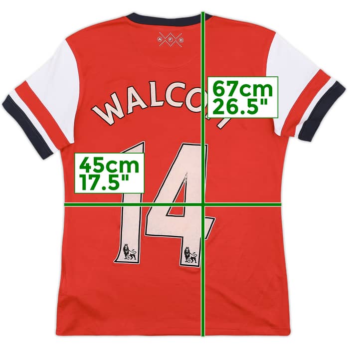 2012-14 Arsenal Home Shirt Walcott #14 - 4/10 - (Women's S)