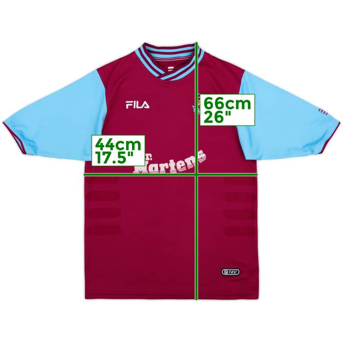 2001-03 West Ham Home Shirt - 8/10 - (L.Boys)