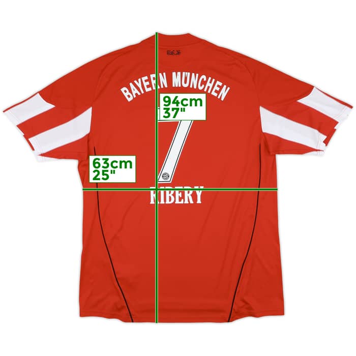 2010-11 Bayern Munich Home Shirt Ribery #7 - 6/10 - (XXL)