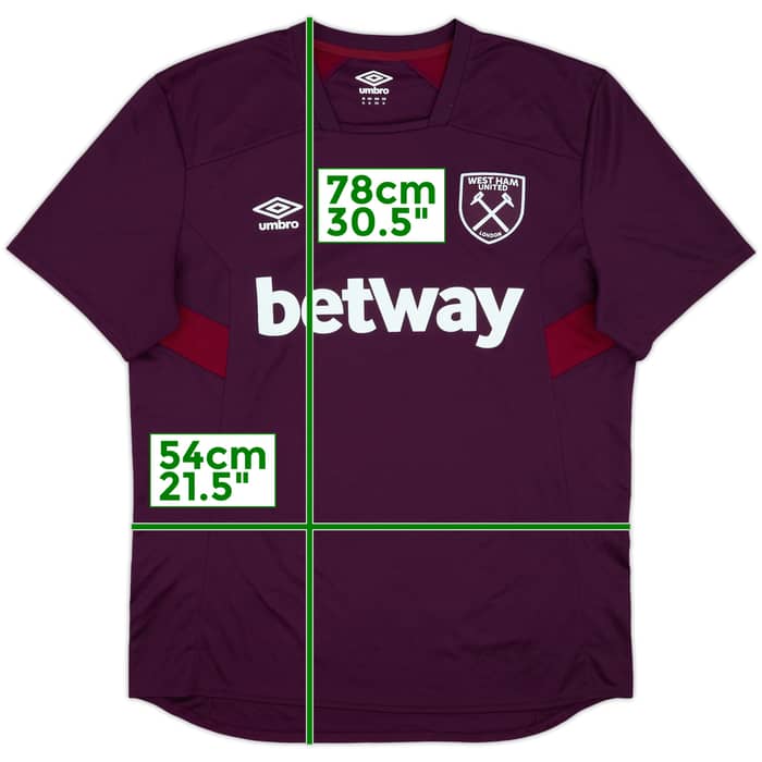 2017-18 West Ham Umbro Training Shirt - 8/10 - (XL)