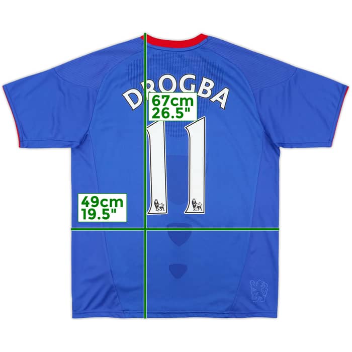 2010-11 Chelsea Home Shirt Drogba #11 - 8/10 - (L.Boys)