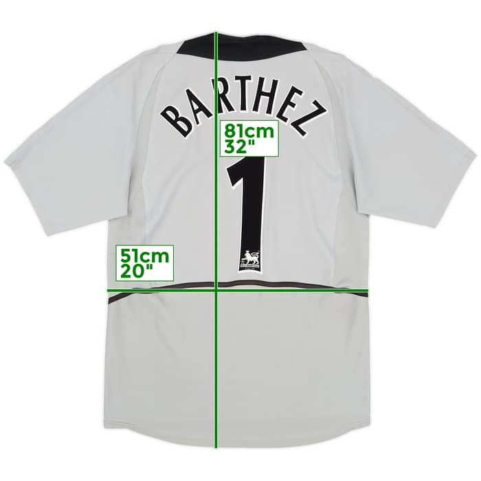 2002-04 Manchester United GK S/S Shirt Barthez #1 - 8/10 - (M)