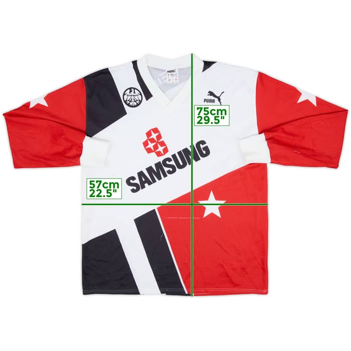 1991-92 Eintracht Frankfurt Away L/S Shirt - 6/10 - (XL)