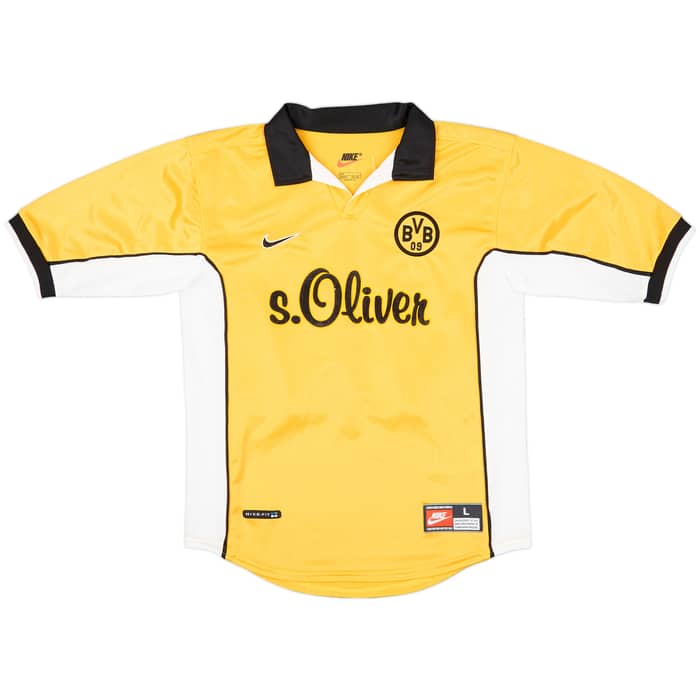 1998-00 Borussia Dortmund Home Shirt Ricken #18 - 6/10 - (L.Boys)