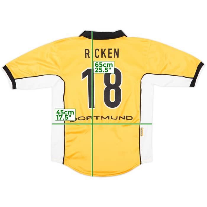1998-00 Borussia Dortmund Home Shirt Ricken #18 - 6/10 - (L.Boys)