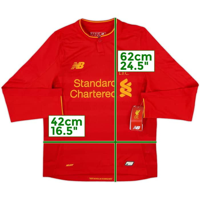 2016-17 Liverpool Home L/S Shirt (M.Boys)