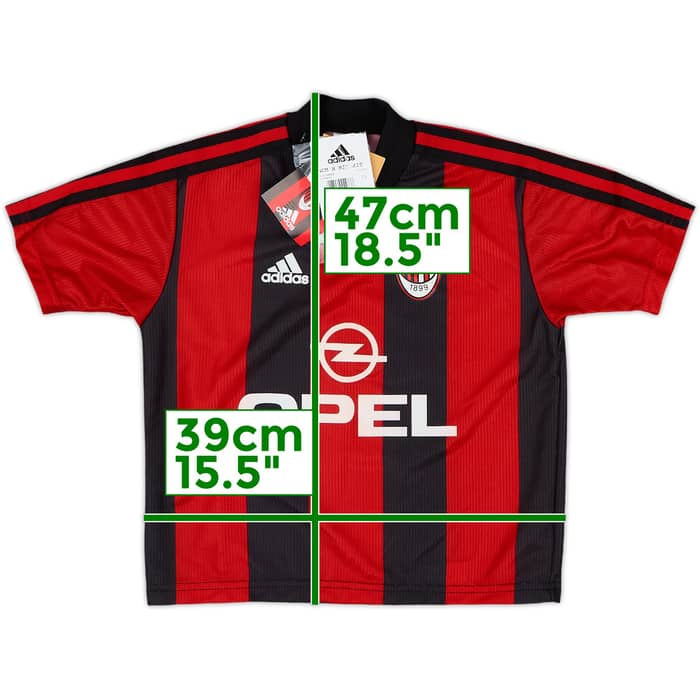 1998-00 AC Milan Home Shirt (6-7 Years)