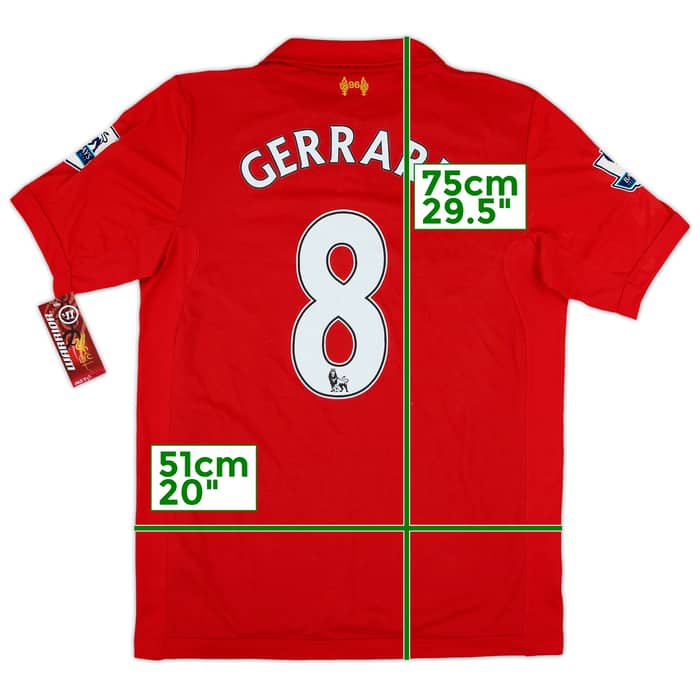 2012-13 Liverpool Home Shirt Gerrard #8 (M)