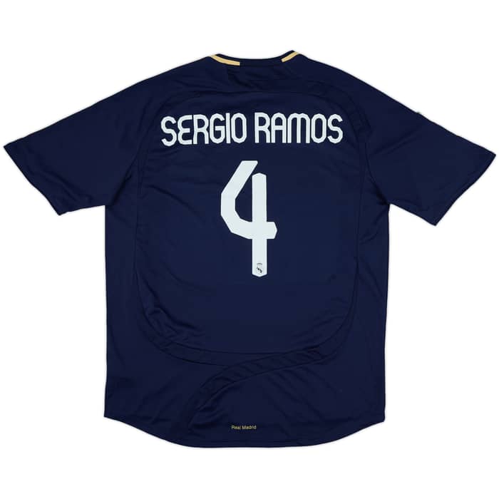 2007-08 Real Madrid Away Shirt Sergio Ramos #4 (XL)