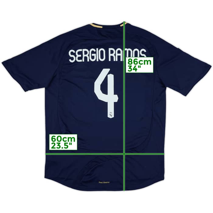 2007-08 Real Madrid Away Shirt Sergio Ramos #4 (XL)
