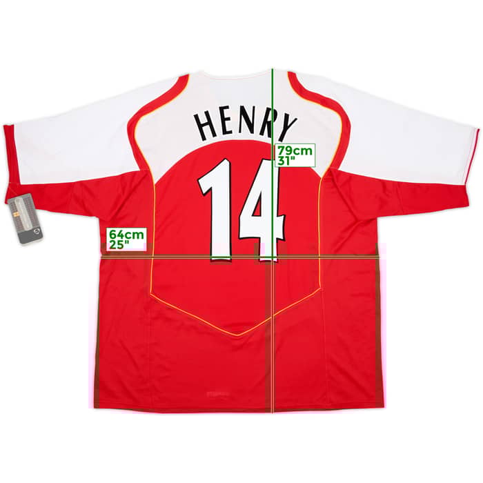 2004-05 Arsenal Home Shirt Henry #14 (3XL)