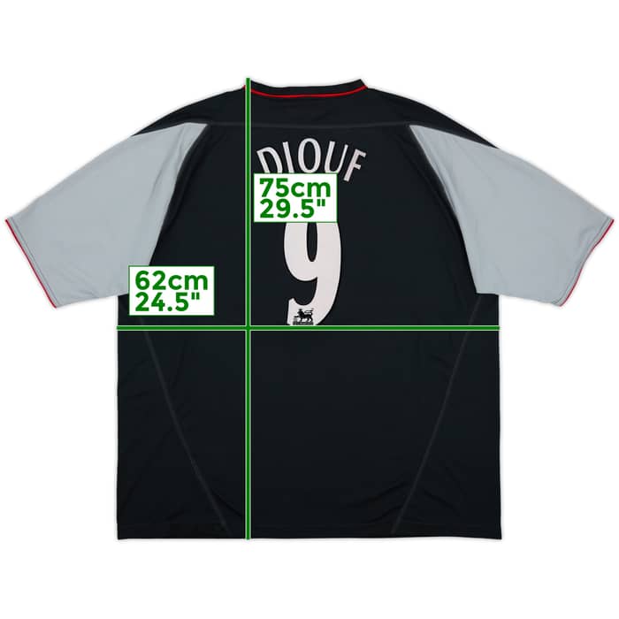2002-04 Liverpool Away Shirt Diouf #9 - 8/10 - (XL)