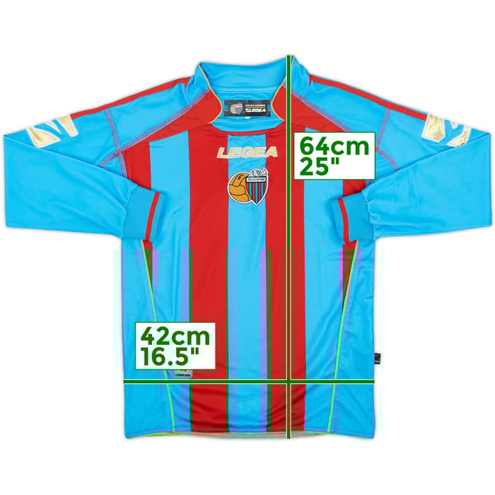 2007-08 Catania Home L/S Shirt - 8/10 - (XS)