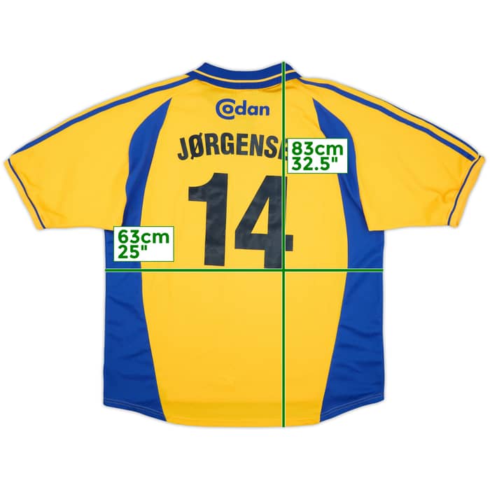 2000-02 Brondby Home Shirt Jorgensen #14 - 9/10 - (XXL)