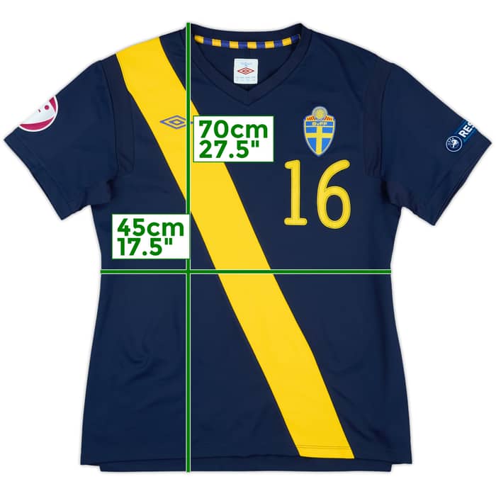 2012 Sweden Women Match Issue UEFA U-19 Championship Away Shirt #16 (Hurtig)