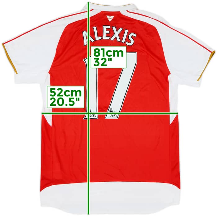 2015-16 Arsenal Home Shirt Alexis #17 (L)