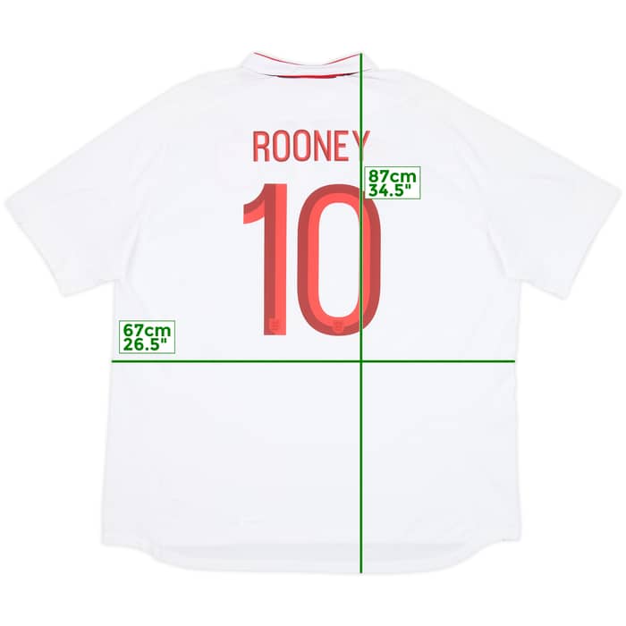 2012-13 England Home Shirt Rooney #10 (3XL)