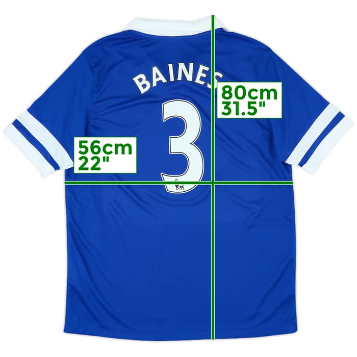 2013-14 Everton Home Shirt Baines #3 (XL)