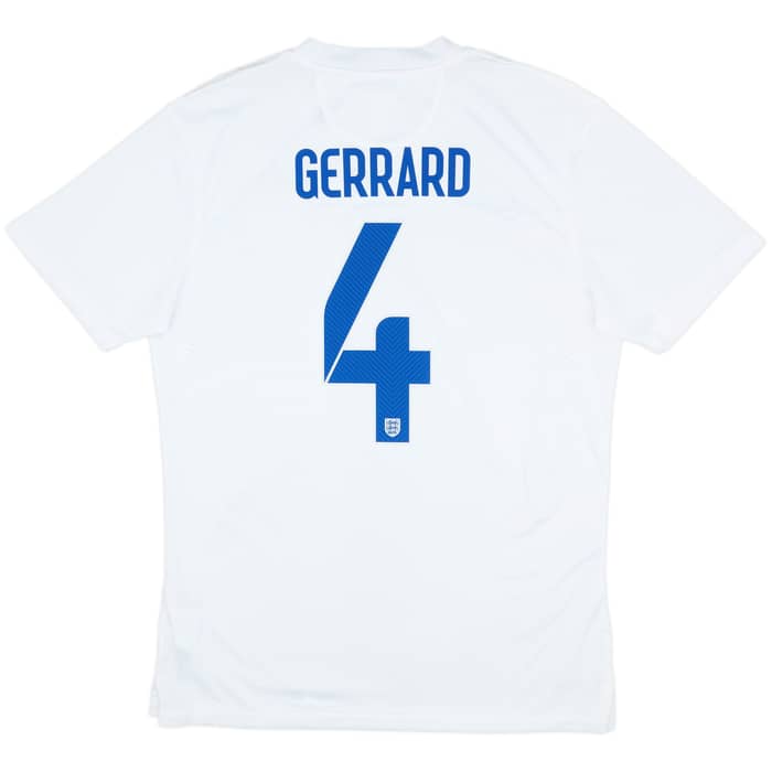 2014-15 England Authentic Home Shirt Gerrard #4 (XL)