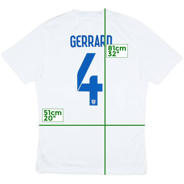 2014-15 England Authentic Home Shirt Gerrard #4 (XL)