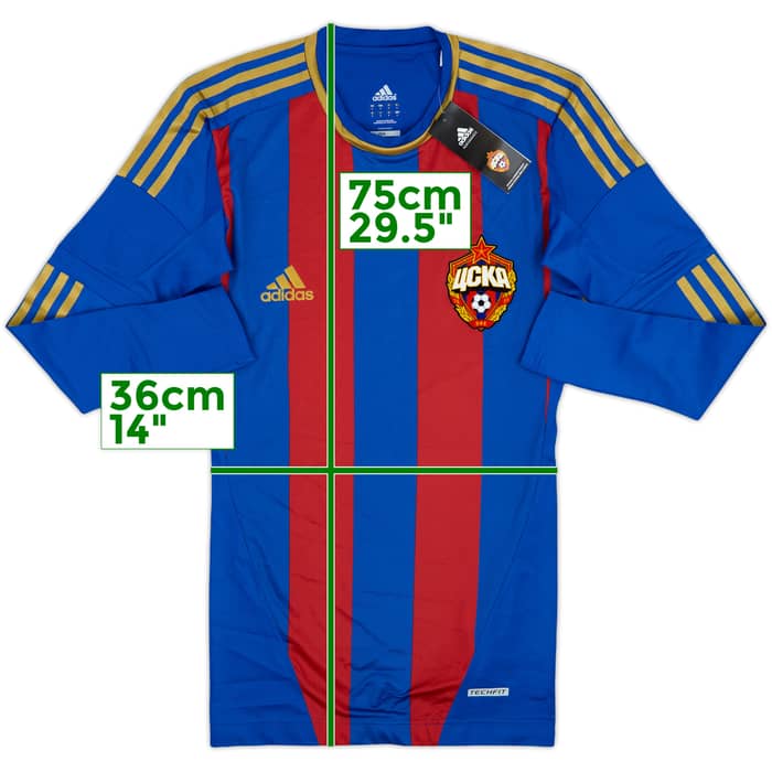 2012 CSKA Moscow Player Issue TechFit Home L/S Shirt (S)