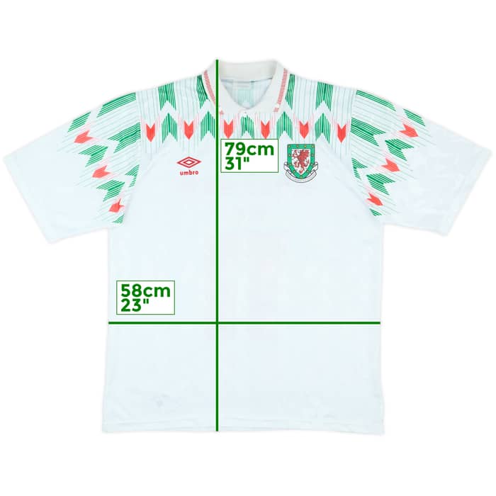 1990-92 Wales Away Shirt #11 - 7/10 - (XL)