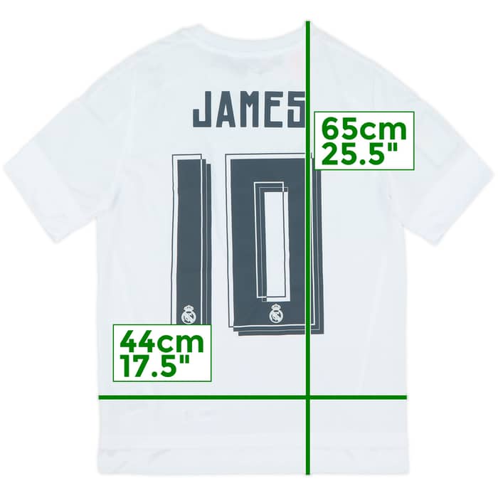 2015-16 Real Madrid Home Shirt James #10 (L.Boys)