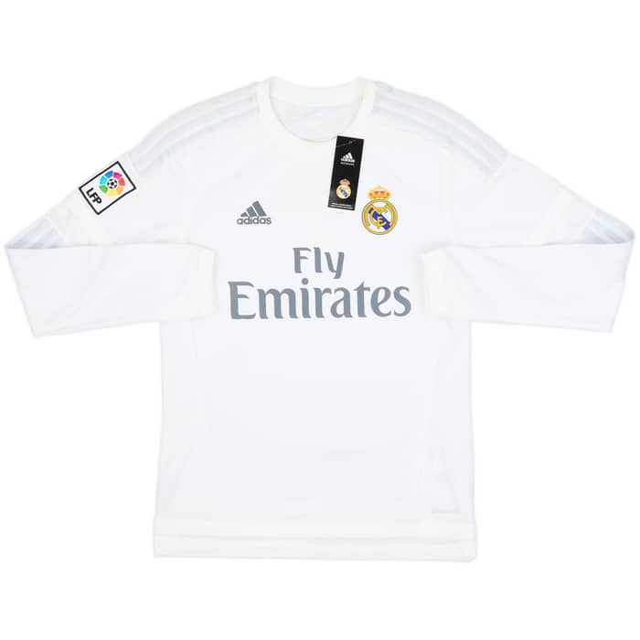 2015-16 Real Madrid Home L/S Shirt James #10 (S)