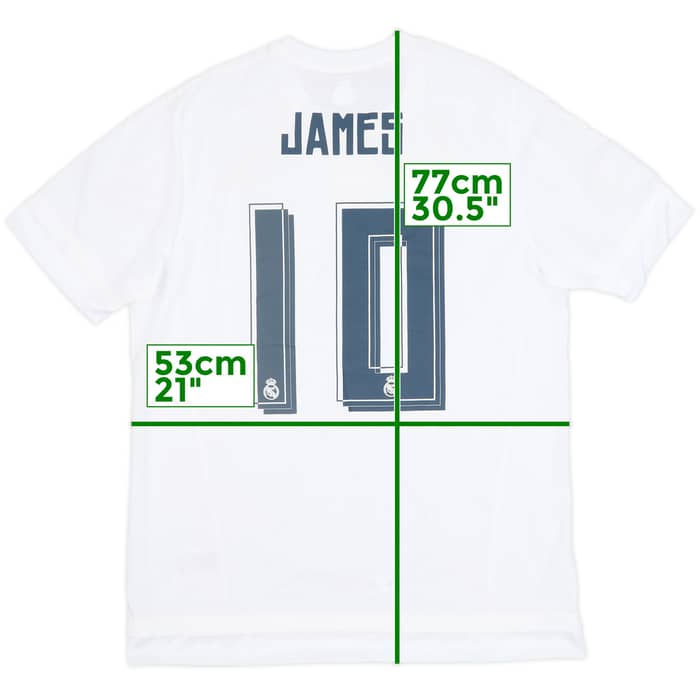 2015-16 Real Madrid Home Shirt James #10 (L)